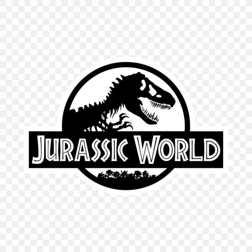 Tyrannosaurus Jurassic Park Logo Decal Clip Art, PNG, 900x900px, Tyrannosaurus, Art, Black And White, Brand, Carnivoran Download Free