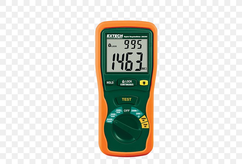 Megohmmeter Extech Instruments Multimeter Light Meter High Voltage, PNG, 557x557px, Megohmmeter, Alternating Current, Backlight, Direct Current, Electric Potential Difference Download Free