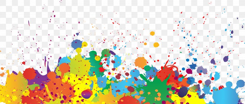 Painting Color Clip Art, PNG, 3000x1280px, Paint, Art, Color, Confetti, Graphic Arts Download Free