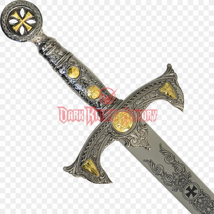 Sword History Of The Knights Templar Crusades, PNG, 850x850px, Sword, Clothing, Cold Weapon, Crusades, Dagger Download Free