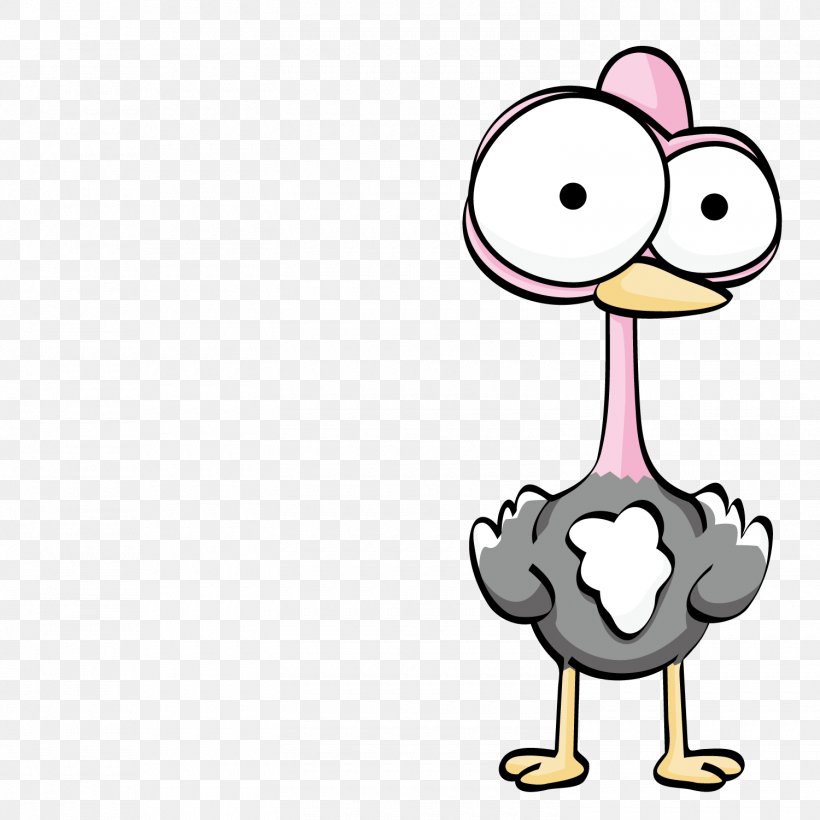Common Ostrich Cartoon Bird, PNG, 1500x1501px, Common Ostrich, Area, Beak, Bird, Cartoon Download Free
