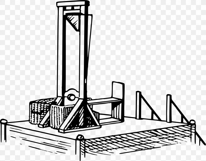 Guillotine Capital Punishment, PNG, 2400x1882px, Guillotine, Black And White, Capital Punishment, Drawing, Hardware Accessory Download Free