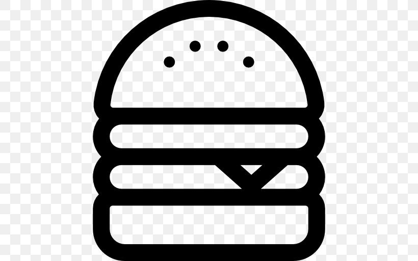 Hamburger Junk Food Fast Food Cheeseburger, PNG, 512x512px, Hamburger, Area, Black, Black And White, Cheese Download Free