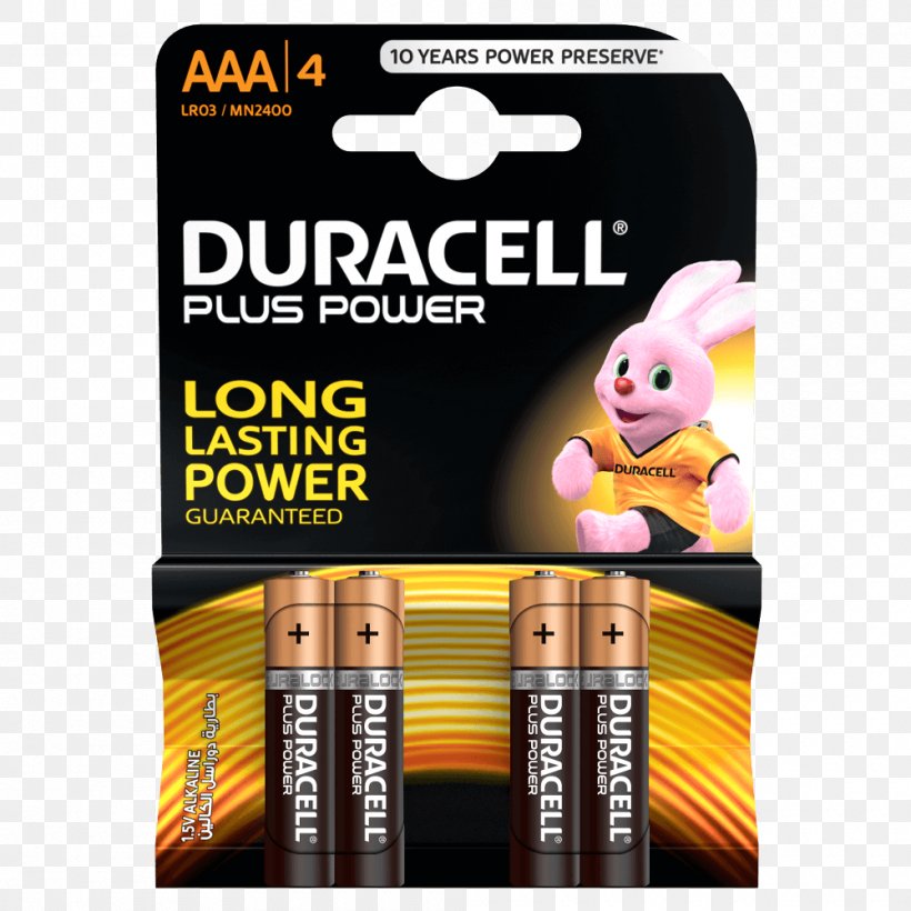 AAA Battery Alkaline Battery Duracell Electric Battery, PNG, 1000x1000px, Aaa Battery, Aa Battery, Alkaline Battery, Battery, Battery Pack Download Free