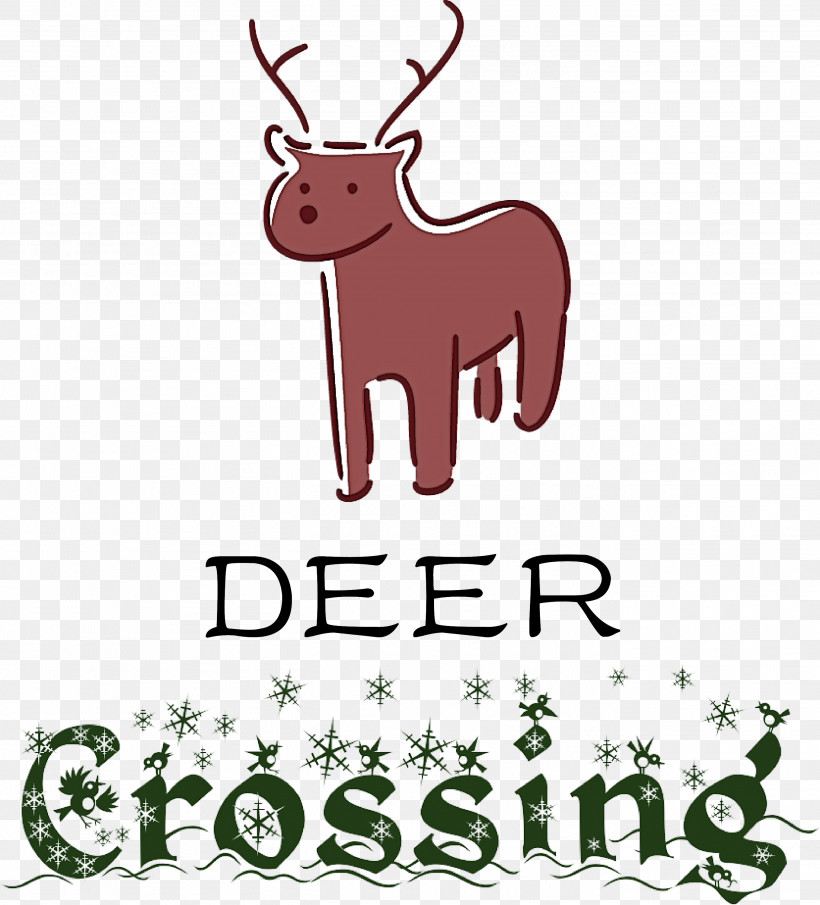 Deer Crossing Deer, PNG, 2717x3000px, Deer Crossing, Cartoon, Christmas Day, Christmas Decoration, Deer Download Free