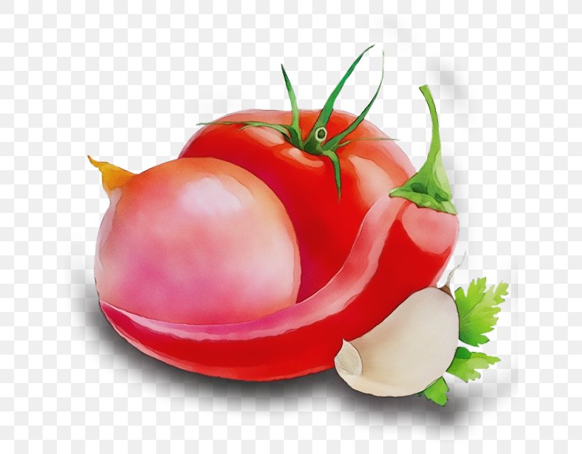 Tomato Cartoon, PNG, 640x640px, Watercolor, Bell Pepper, Bush Tomato, Cherry Tomatoes, Chili Pepper Download Free