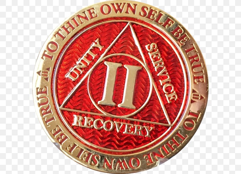 Alcoholics Anonymous Sobriety Coin Badge Medal Gold, PNG, 600x591px, Alcoholics Anonymous, Badge, Brand, Emblem, Gold Download Free