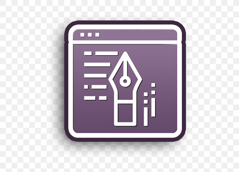 Blog Icon Type Of Website Icon, PNG, 592x592px, Blog Icon, Line, Logo, Purple, Sign Download Free