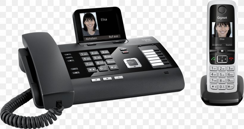 Cordless Telephone Gigaset Communications Mobile Phones Digital Enhanced Cordless Telecommunications, PNG, 2999x1587px, Telephone, Answering Machine, Answering Machines, Business Telephone System, Caller Id Download Free