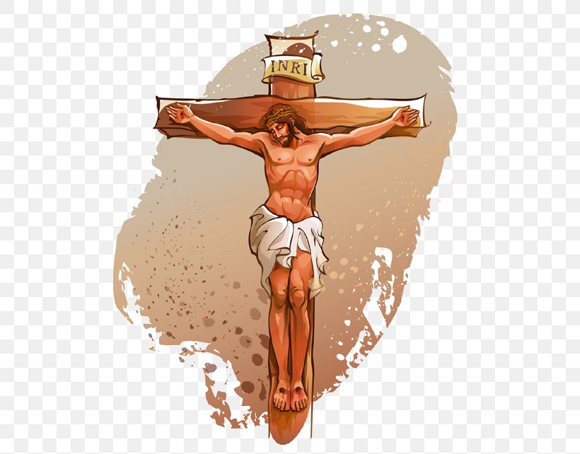 Crucifixion Of Jesus Cross Illustration, PNG, 500x642px, Watercolor, Cartoon, Flower, Frame, Heart Download Free