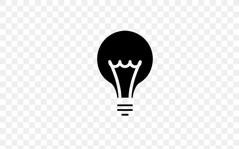 Incandescent Light Bulb Symbol Clip Art, PNG, 512x512px, Incandescent Light Bulb, Black, Black And White, Brand, Lamp Download Free