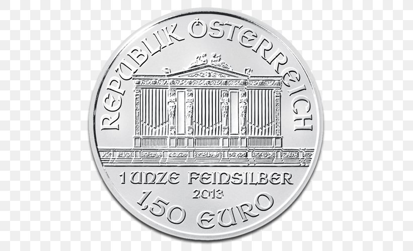 Austrian Silver Vienna Philharmonic Bullion Coin, PNG, 500x500px, Vienna, Austrian Mint, Austrian Silver Vienna Philharmonic, Brand, Bullion Coin Download Free