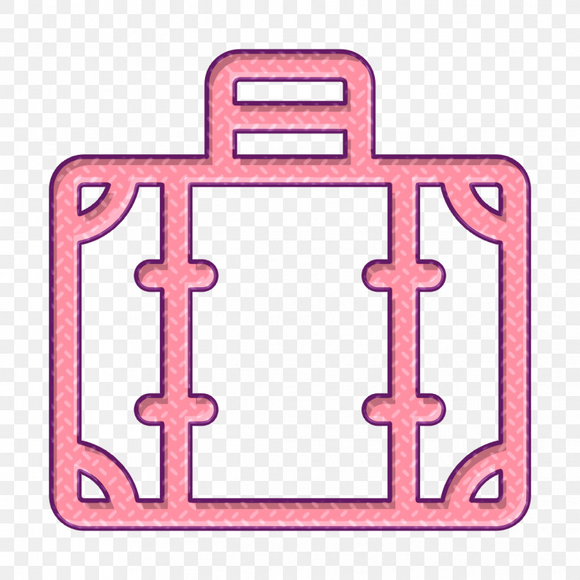 Portfolio Icon Holidays Icon Suitcase Icon, PNG, 1244x1244px, Portfolio Icon, Holidays Icon, Line, Meter, Pink M Download Free