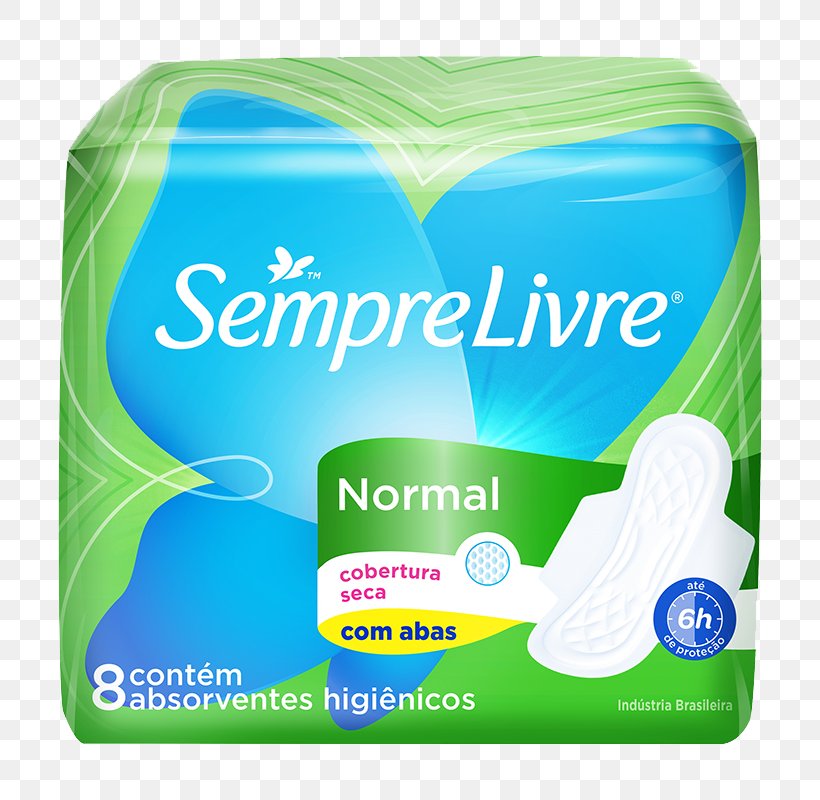 Sempre Livre Sanitary Napkin Hygiene Johnson & Johnson Kotex, PNG, 800x800px, Sanitary Napkin, Brand, Drogaria, Gel, Green Download Free