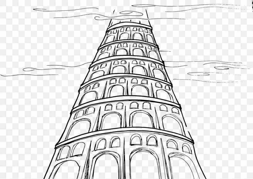 Tower Of Babel Shinar Genesis Drawing Bible, PNG, 1280x908px, Tower Of Babel, Artwork, Bible, Black And White, Child Download Free
