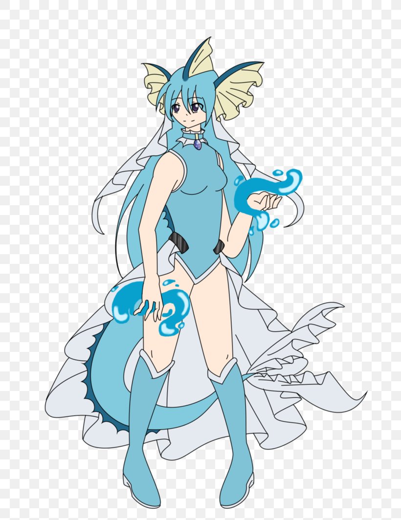 Vaporeon Moe Anthropomorphism Pokémon X And Y Pokémon GO, PNG, 751x1064px, Watercolor, Cartoon, Flower, Frame, Heart Download Free