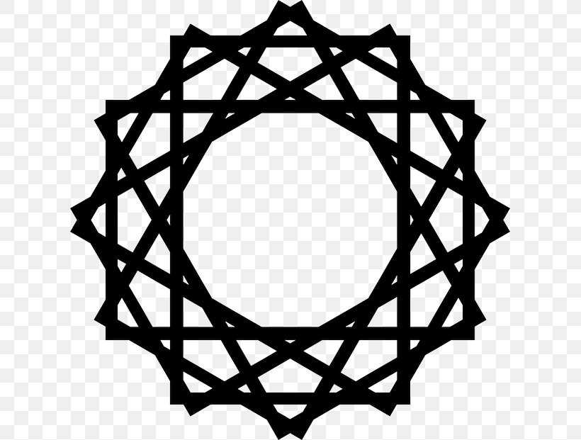 Islamic Geometric Patterns Islamic Architecture Islamic Art Clip Art, PNG, 621x621px, Islamic Geometric Patterns, Allah, Area, Art, Black And White Download Free