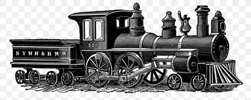 Train Rail Transport Steam Locomotive Clip Art, PNG, 1500x600px, Train, Black And White, Drawing, Flying Scotsman, Iron Download Free
