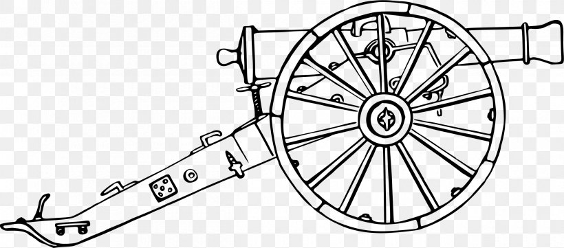 Cannon Artillery Field Gun, PNG, 2400x1057px, Cannon, Artillery, Auto Part, Bicycle Drivetrain Part, Bicycle Frame Download Free