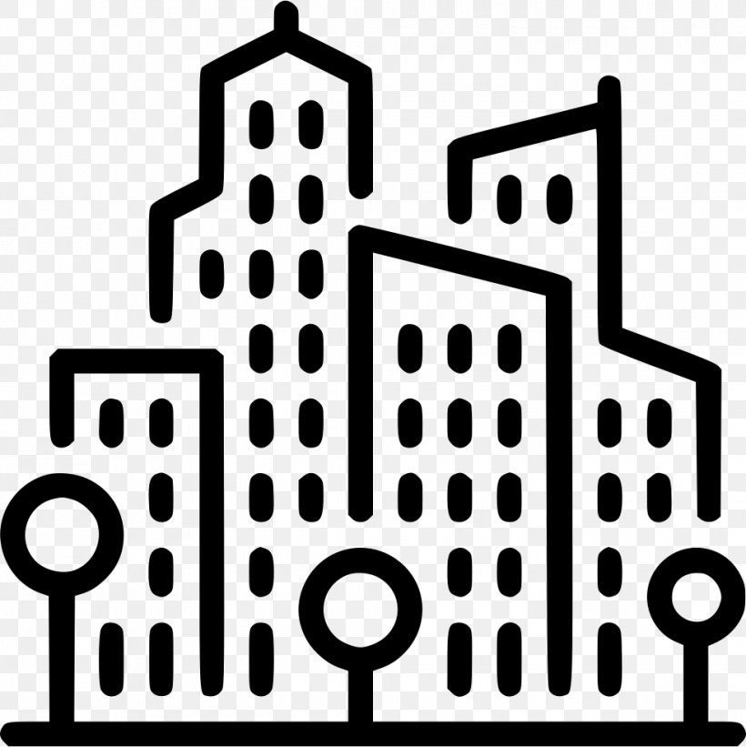Clip Art Icon Design Urban Area Vector Graphics, PNG, 980x982px, Icon Design, Black And White, Brand, Building, City Download Free