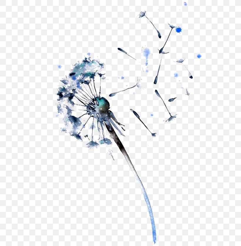 Watercolor Painting Dandelion Drawing Paper, PNG, 564x836px, Watercolor Painting, Art, Blue, Child Art, Color Download Free