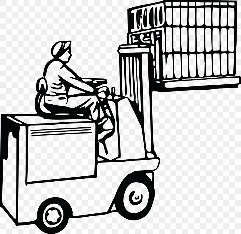 Forklift Truck Clip Art, PNG, 4000x3887px, 2016 Ram 2500, Forklift, Automotive Design, Black And White, Car Download Free