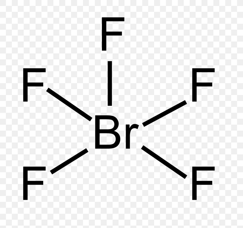 Bromine Pentafluoride Bromine Trifluoride Lewis Structure Bromate, PNG, 768x768px, Bromine Pentafluoride, Anioi, Area, Atom, Black Download Free