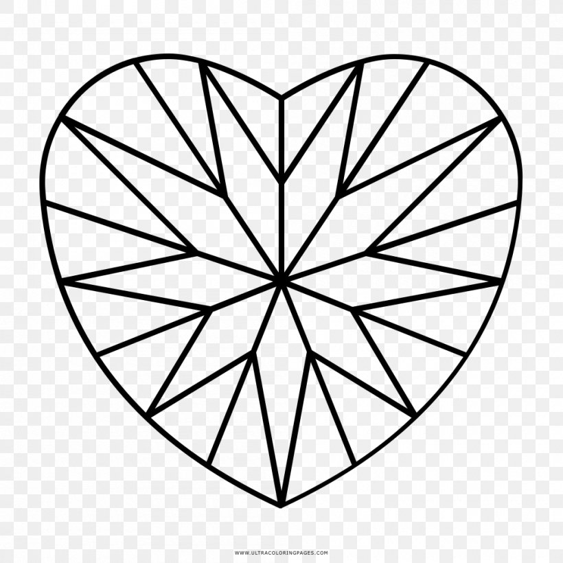 Drawing Diamond Coloring Book Brilliant, PNG, 1000x1000px, Watercolor, Cartoon, Flower, Frame, Heart Download Free