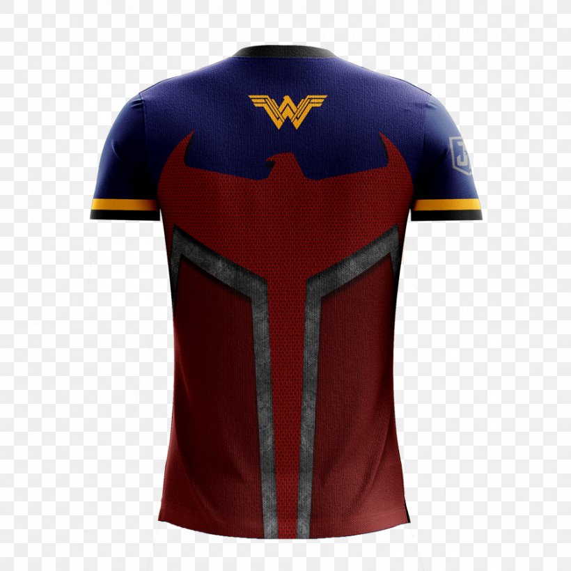 Wonder Woman Jersey T-shirt Sleeve Justice League, PNG, 900x900px, Wonder Woman, Active Shirt, Clothing, Female, Jersey Download Free