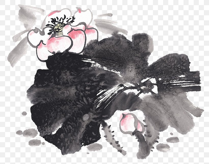 Ink Wash Painting Nelumbo Nucifera Bird-and-flower Painting U611bu84eeu8aaa Chinese Painting, PNG, 800x646px, Ink Wash Painting, Art, Birdandflower Painting, Black, Chinese Painting Download Free