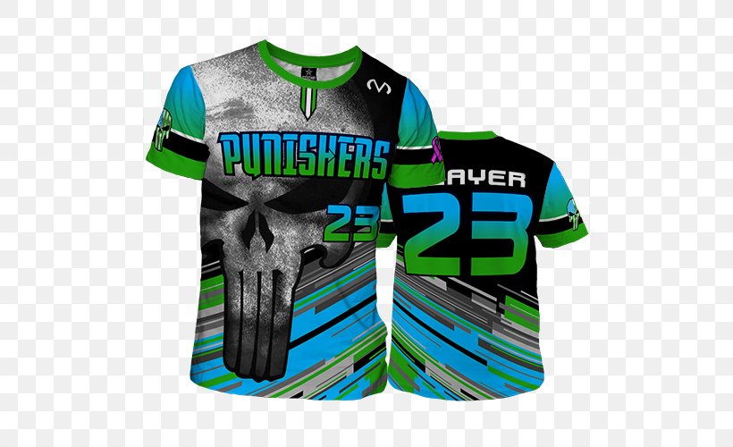Sports Fan Jersey T-shirt Punisher Sleeve Outerwear, PNG, 500x500px, Sports Fan Jersey, Active Shirt, Brand, Clothing, Green Download Free