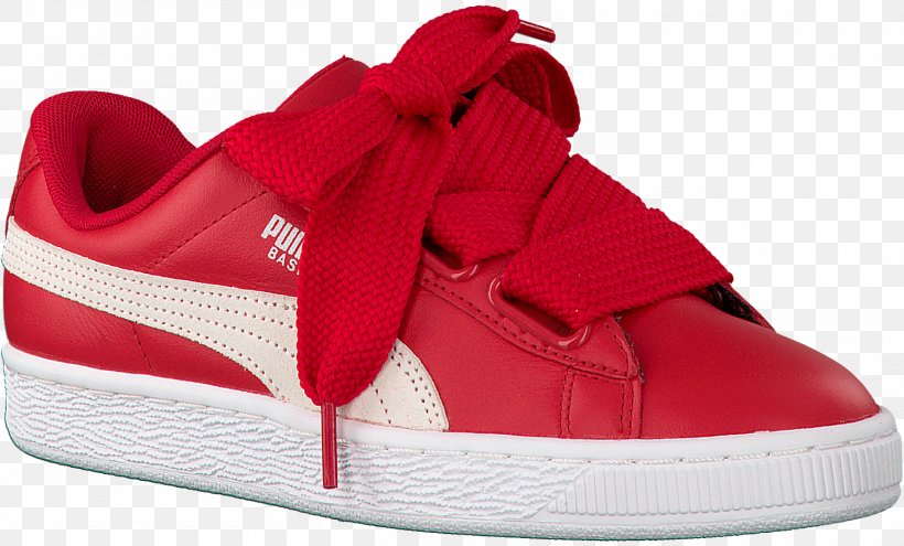 Sports Shoes Red Puma Basket Heart Patent, PNG, 1500x906px, Sports Shoes, Athletic Shoe, Brand, Carmine, Cross Training Shoe Download Free