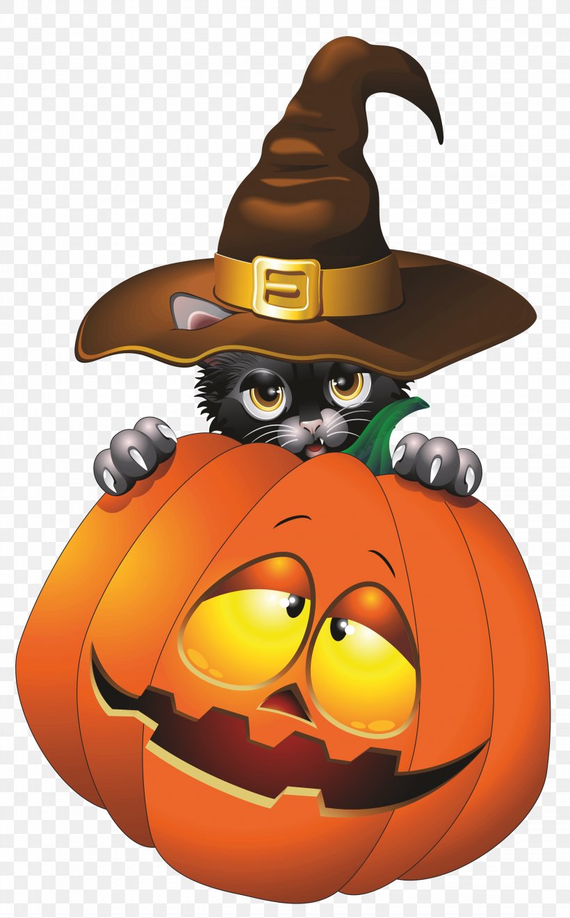 Cat Halloween Jack-o-lantern Clip Art, PNG, 2880x4642px, Cat, Black Cat, Calabaza, Cartoon, Food Download Free
