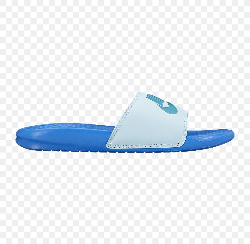 Sandal Nike Benassi Women's Slide Slipper Shoe Blue Glacier, PNG, 800x800px, Sandal, Aqua, Blue, Chlorine, Electric Blue Download Free