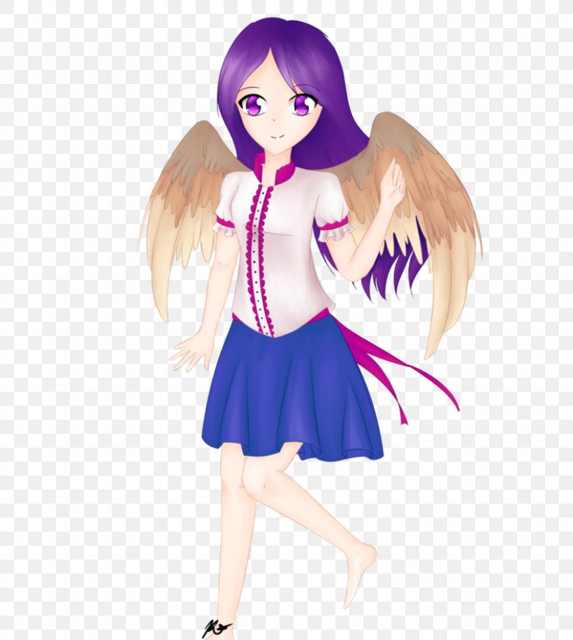 Fairy Long Hair Figurine Purple 02PD, PNG, 846x945px, Watercolor, Cartoon, Flower, Frame, Heart Download Free