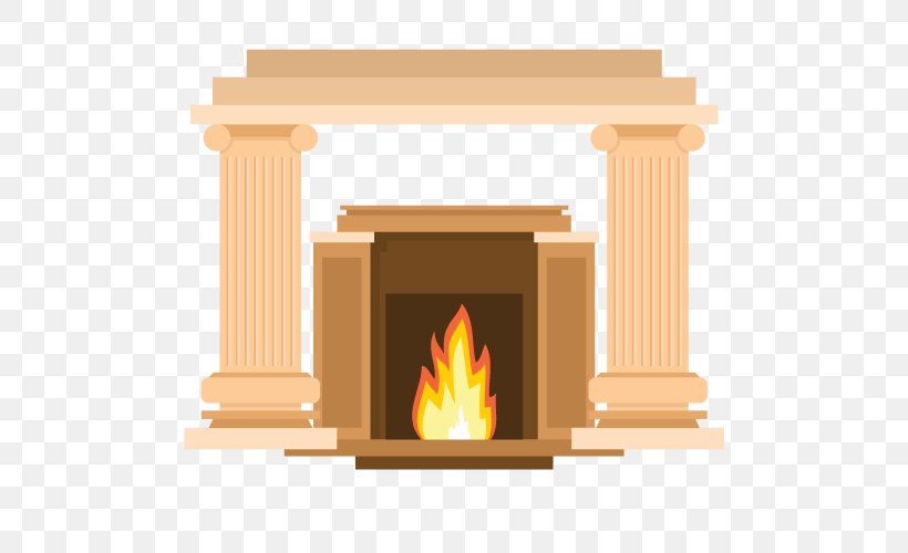 Furnace Fireplace Hearth Euclidean Vector, PNG, 500x500px, Furnace, Column, Fire, Fireplace, Flame Download Free