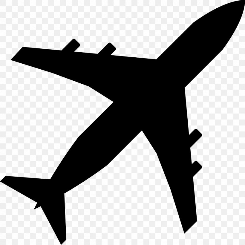 Airplane ICON A5 Clip Art, PNG, 1200x1200px, Airplane, Air Travel, Aircraft, Artwork, Black And White Download Free