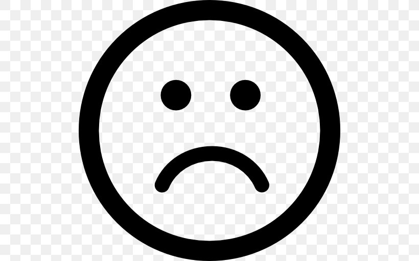 Smiley Sadness Desktop Wallpaper Clip Art, PNG, 512x512px, Smiley, Area, Black And White, Crying, Emoticon Download Free