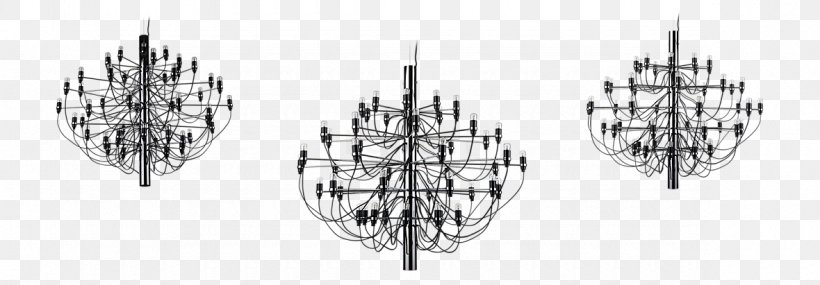 Flos A1500057 Model 2097/50 Hanging Light Chandelier Lighting Design, PNG, 1180x411px, Chandelier, Black And White, Ceiling, Ceiling Fixture, Decor Download Free