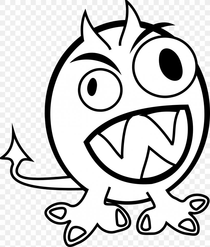 Monsters, Inc. Black And White Clip Art, PNG, 1979x2332px, Monster, Art, Artwork, Beak, Black And White Download Free