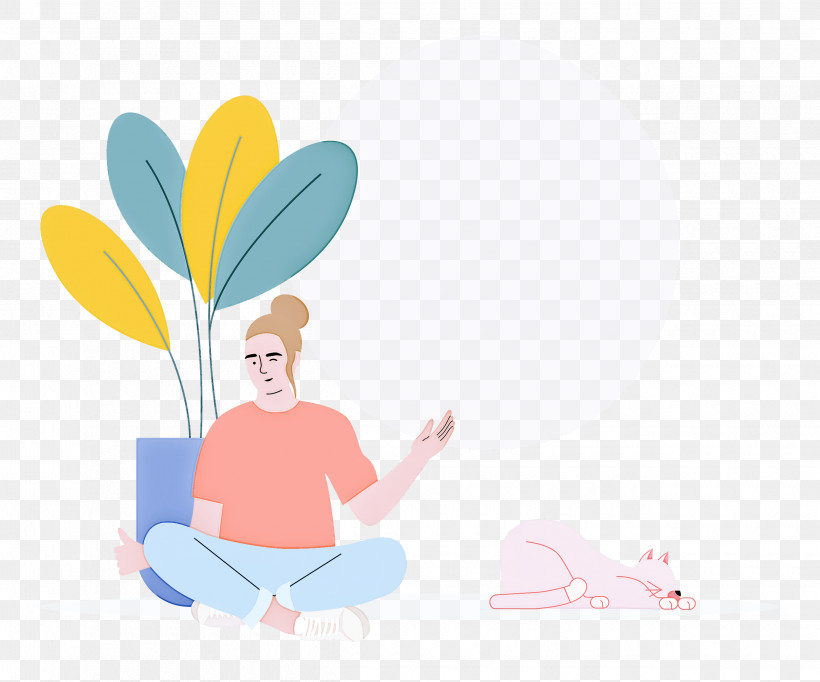 Happy Life Alone Time, PNG, 2500x1501px, Happy Life, Alone Time, Behavior, Cartoon, Character Download Free