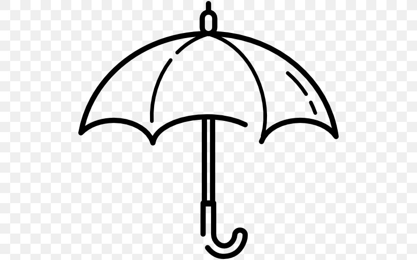 Umbrella Clip Art, PNG, 512x512px, Umbrella, Black And White, Line Art, Rain, Standard Test Image Download Free