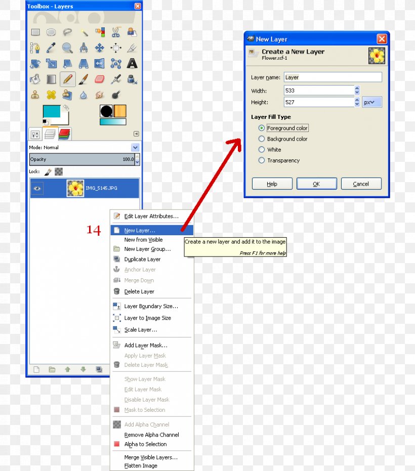 GIMP Computer Program Tutorial Screenshot Layers, PNG, 848x963px, Gimp, Area, Computer, Computer Keyboard, Computer Mouse Download Free