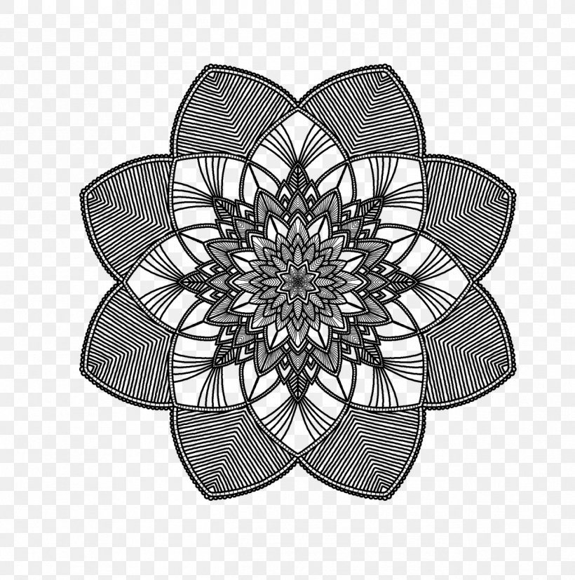 Mandala Modell Drawing Geometric Shape Circle, PNG, 1269x1280px, Mandala, Black And White, Cloud Computing, Communication, Drawing Download Free