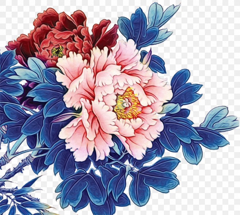 Artificial Flower, PNG, 962x863px, Watercolor, Artificial Flower, Blue, Bouquet, Cut Flowers Download Free