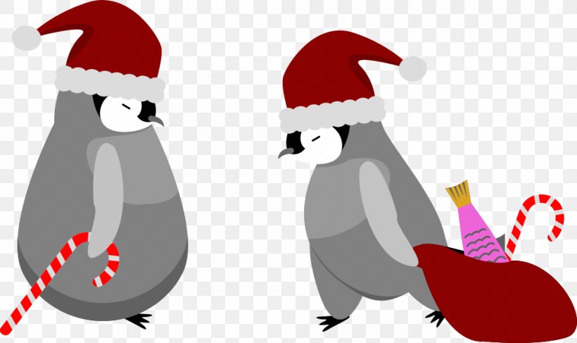 Bad Santa Penguin Illustration Christmas Day Christmas Ornament, PNG, 1000x595px, Bad Santa, Art, Beak, Bird, Christmas Download Free