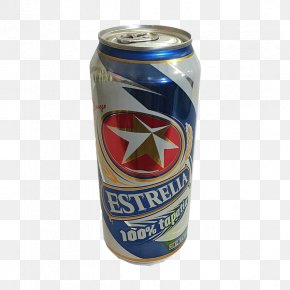 Beer - Beer Estrella Damm Fizzy Drinks Aluminum Can Tin Can PNG