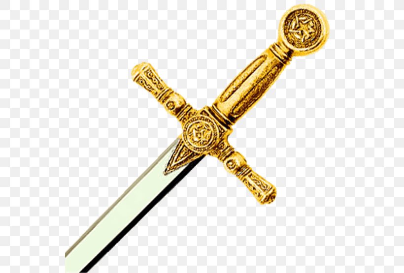 Sword Freemasonry Gold Espadas Y Sables De Toledo Masonic Ritual And Symbolism, PNG, 555x555px, Sword, Body Jewellery, Body Jewelry, Brass, Ceremonial Weapon Download Free