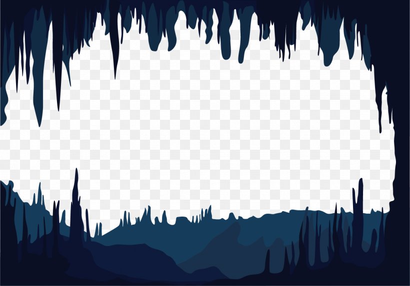 Cave Illustration, PNG, 1432x1001px, 2d Computer Graphics, Cave, Animation, Blue, Daytime Download Free