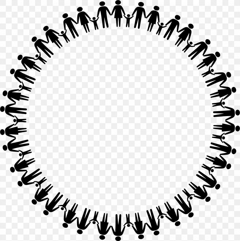 Circle Holding Hands Clip Art, PNG, 2320x2327px, Holding Hands, Area, Black, Black And White, Child Download Free